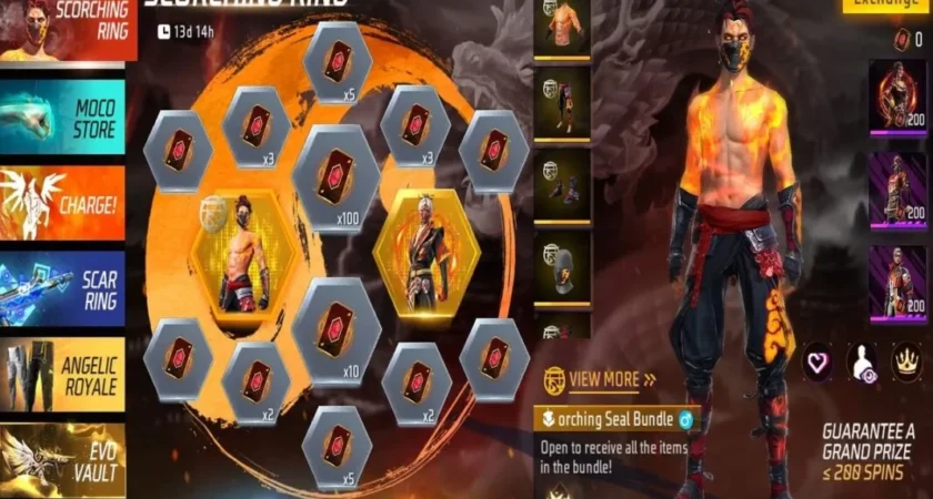 Free Fire Scorching Ring Event
