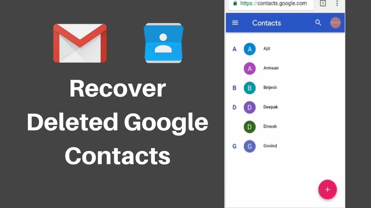 How to Restore Deleted Contacts from Google