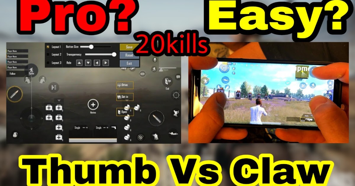 PUBG Controls Claws Vs Thumbs & Claw with Gyro