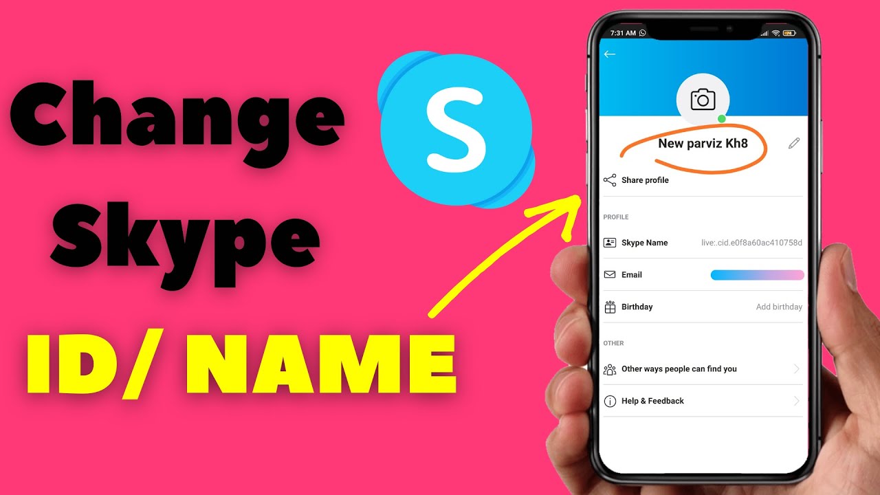 how to change your email on skype