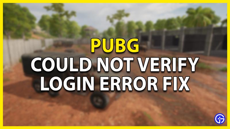 PUBG Steam Could Not Verify Login Error