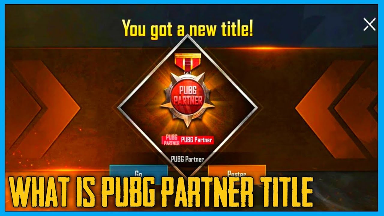 How to get pubg mobile partner title