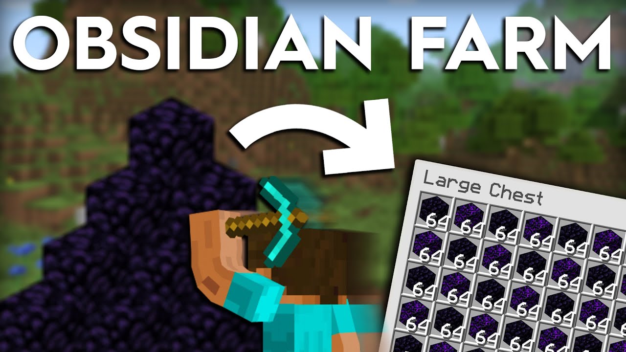 How to build obsidian farm in Minecraft