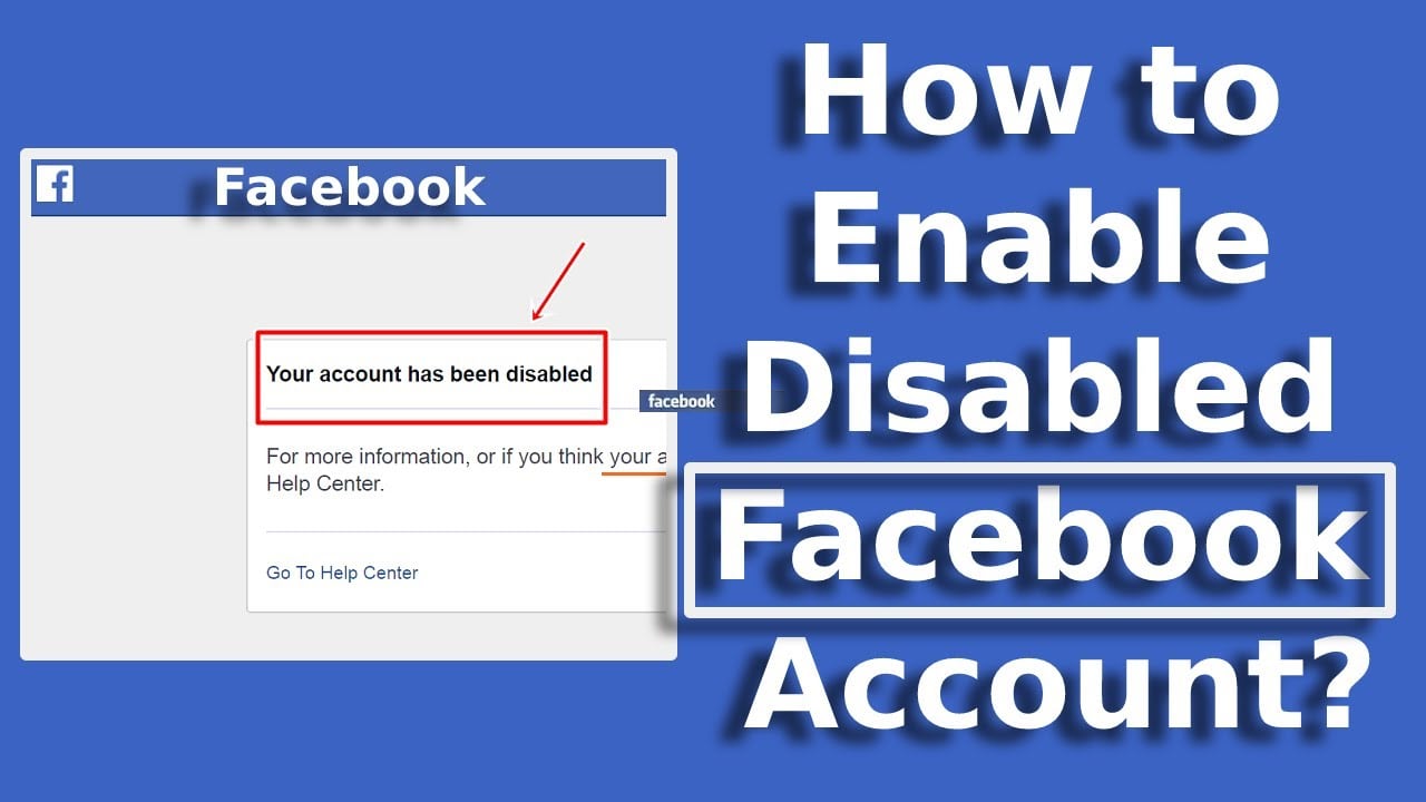 Facebook Account Disable Solution, How get my Facebook account back