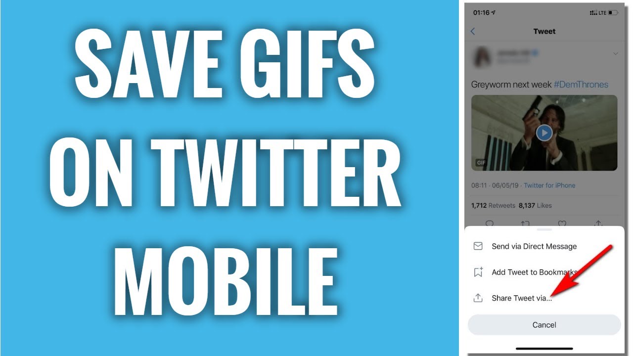 Twitter से Mobile में GIF कैसे Download करे हिंदी में.