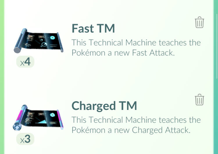 Technical Machine in Pokemon Go