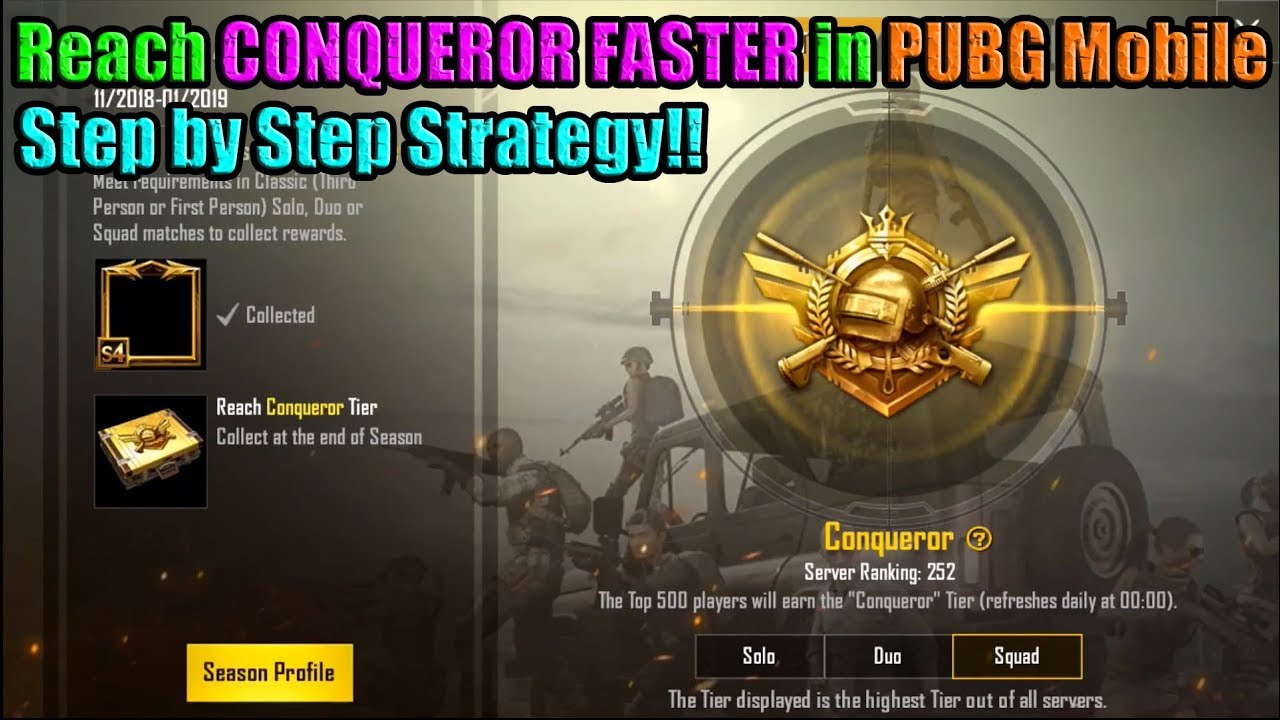 How to reach Conqueror in PUBG?