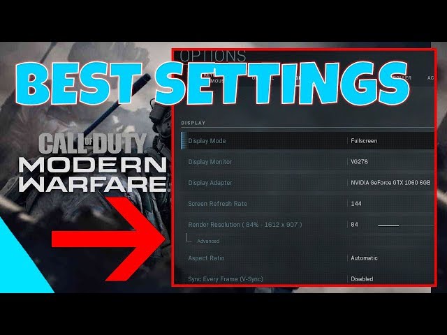 PC Settings for Call of Duty