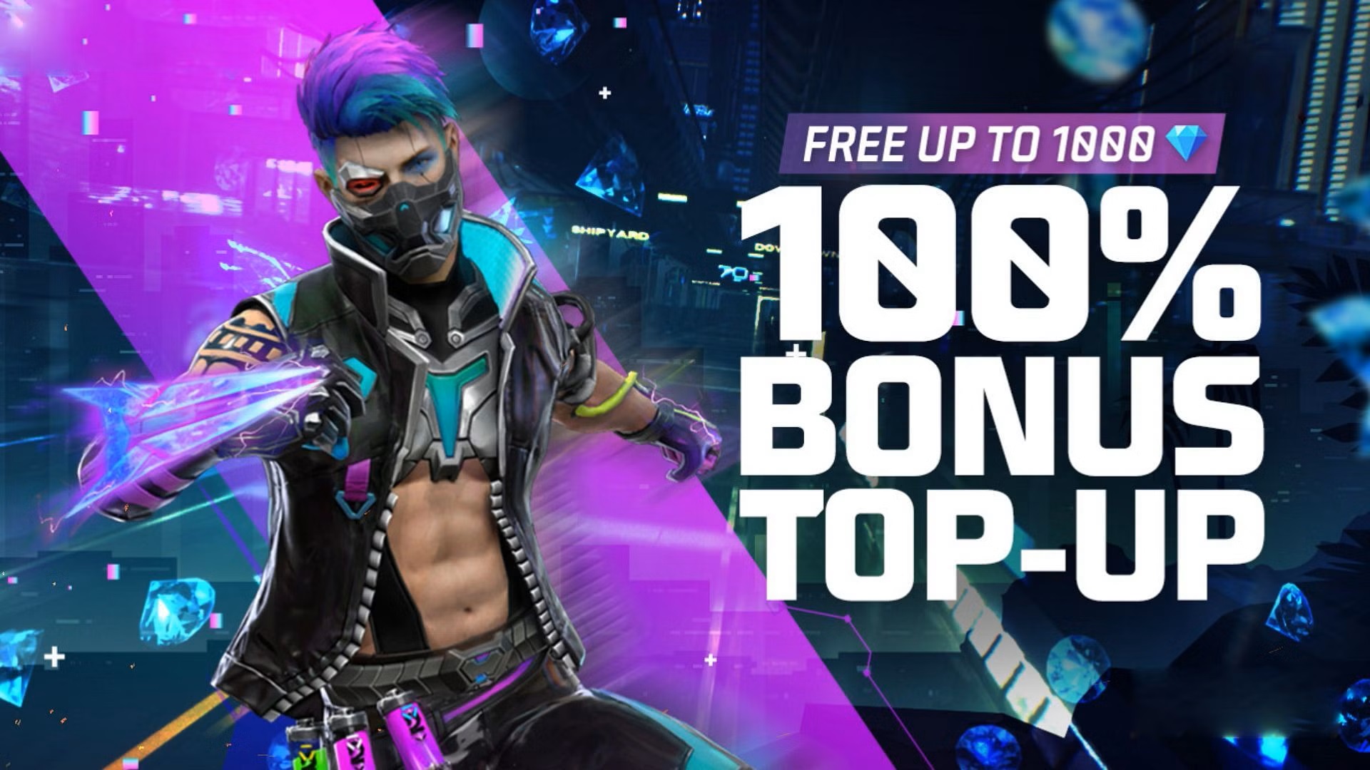 Free Fire Max 100% Bonus Top-up Event