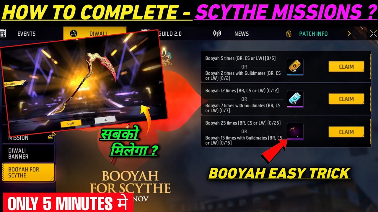Free Fire Booyah For Scythe Event!