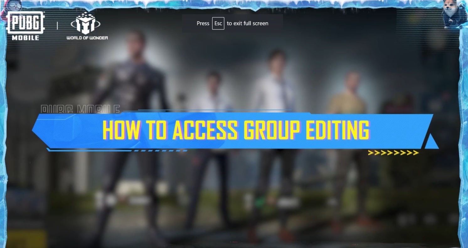 PUBG’s World of Wonder Group Editing Feature