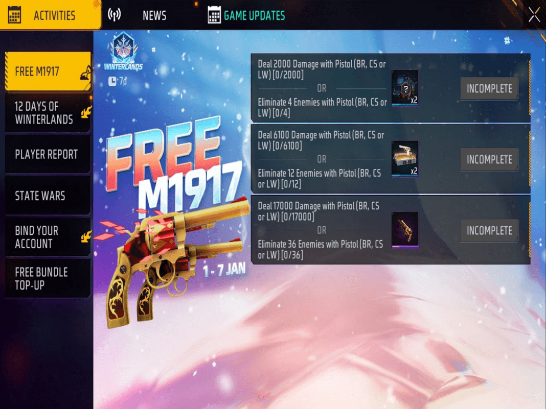 Free Fire M1917 Event