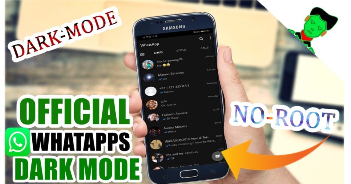 Enable Dark mode in WhatsApp without Root