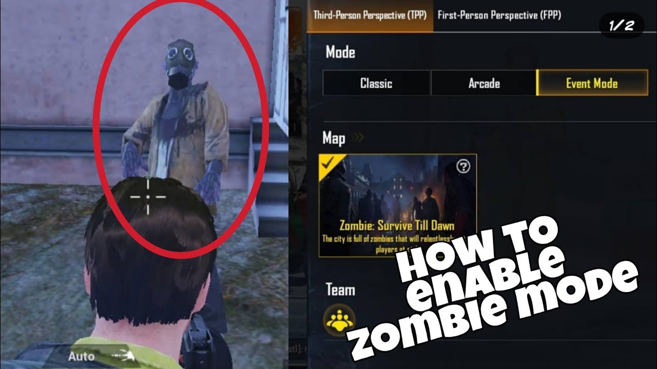 how to enable zombie in pubg mobile