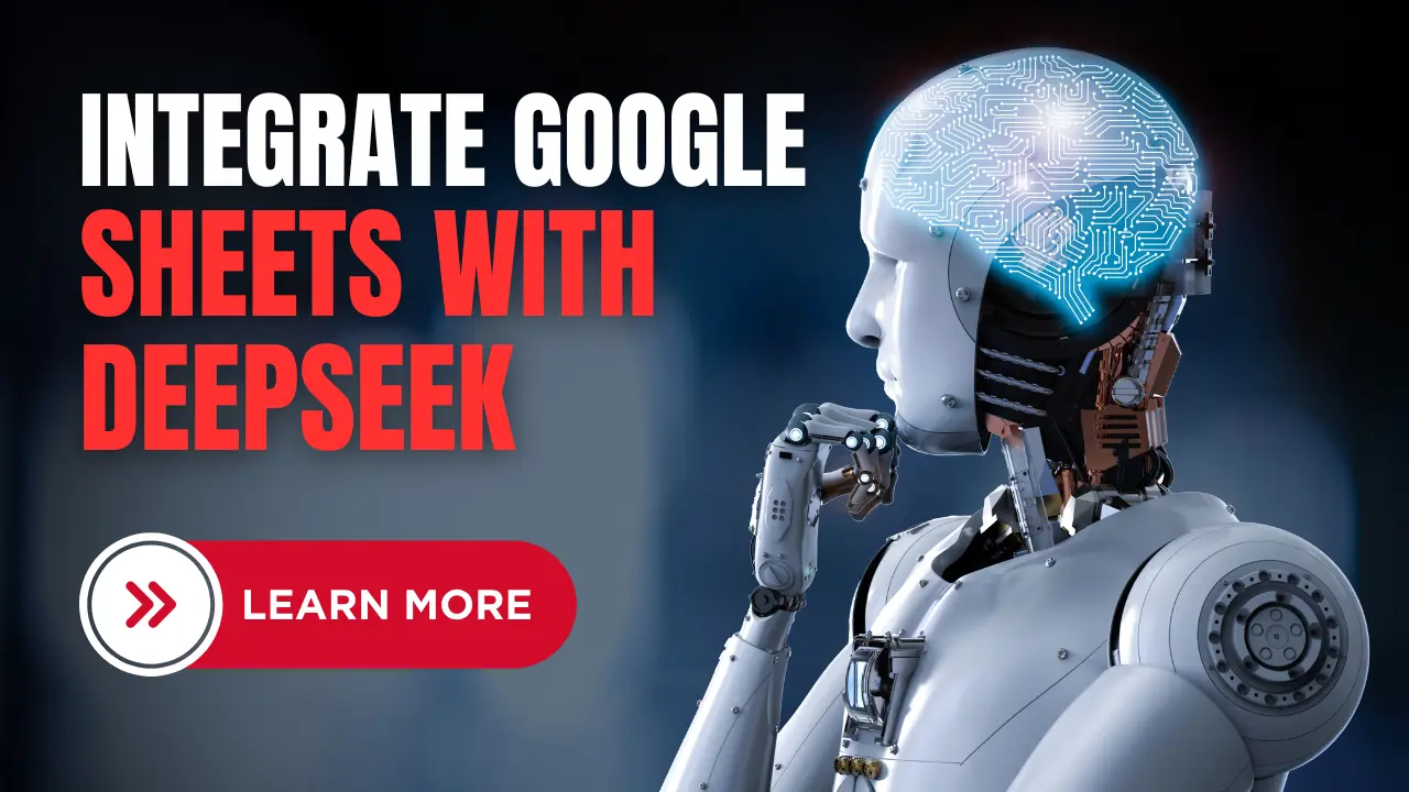 Deepseek integrated with Google Sheets showing data automation examples