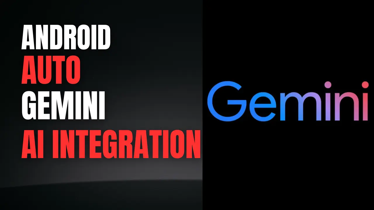 Android Auto dashboard with Gemini AI voice and navigation features