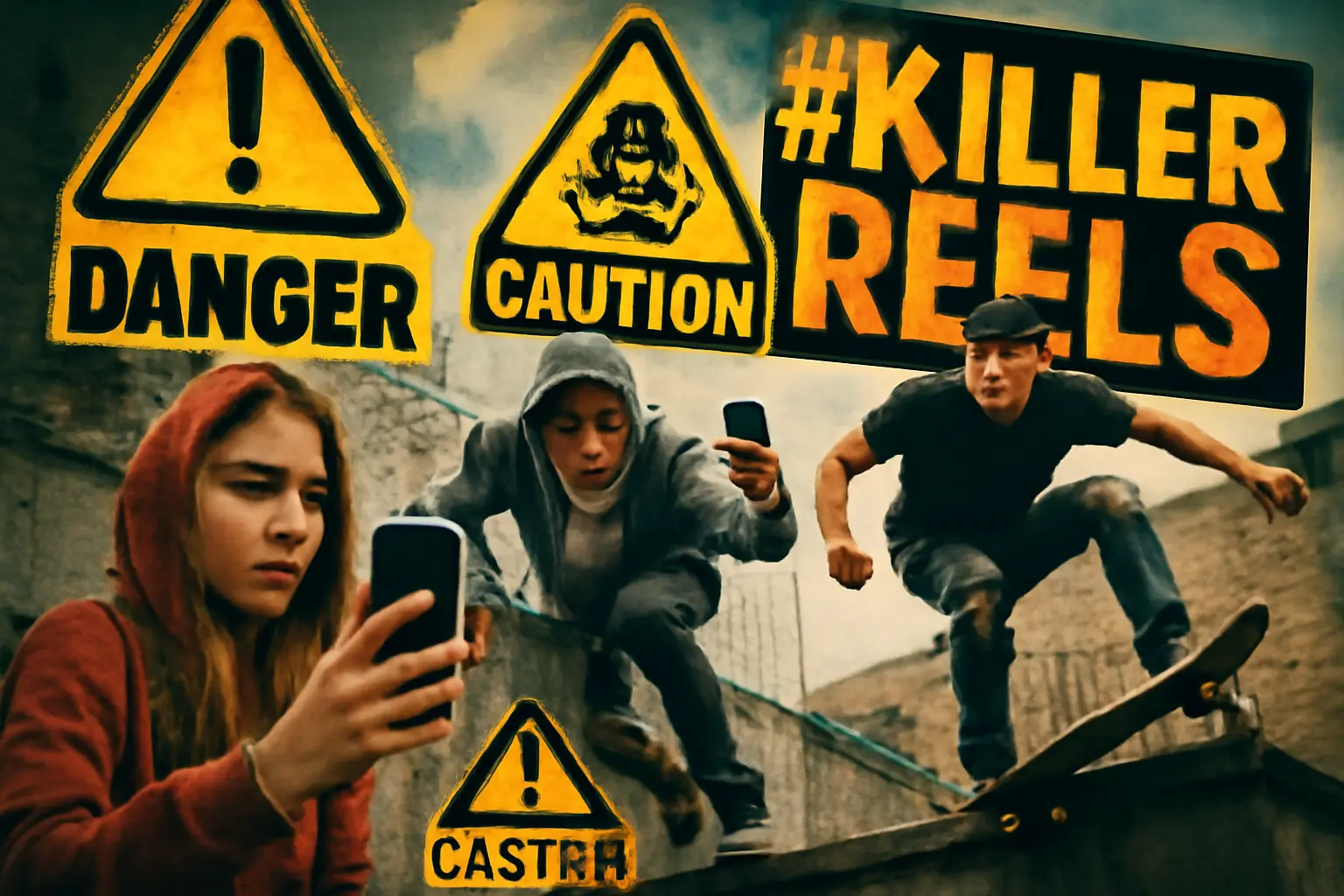 Young people filming dangerous social media stunts causing public outrage