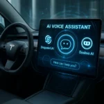 Tesla integrates Deepseek and Doubao AIs inside cars in China Tesla Model YL interior showing voice assistant interaction