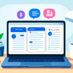 AI note-taking tools interface with transcription and summary features