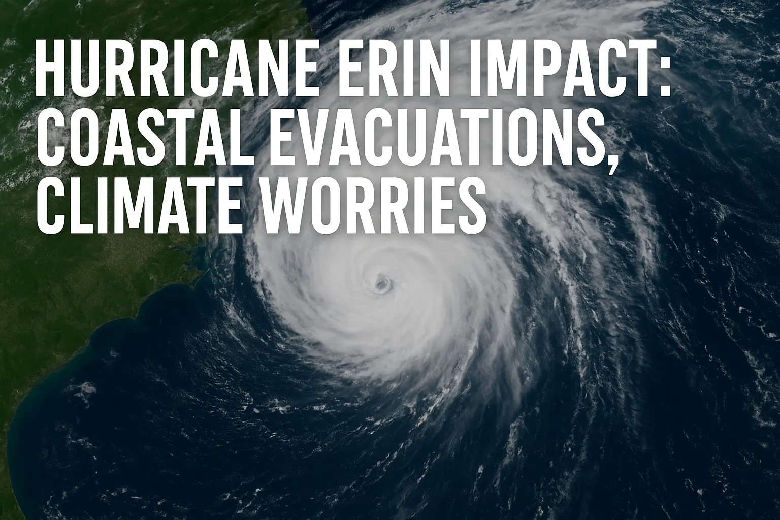 Hurricane Erin flooding U.S. coastline during evacuation