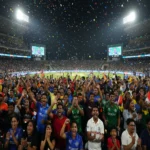 Fans cheering passionately during Asia Cup Final 2025 cricket match