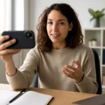 Behind-the-Scenes and Raw: Authentic Storytelling Wins Audiences in 2025 "Content creator filming behind-the-scenes raw video with smartphone in casual office setting"