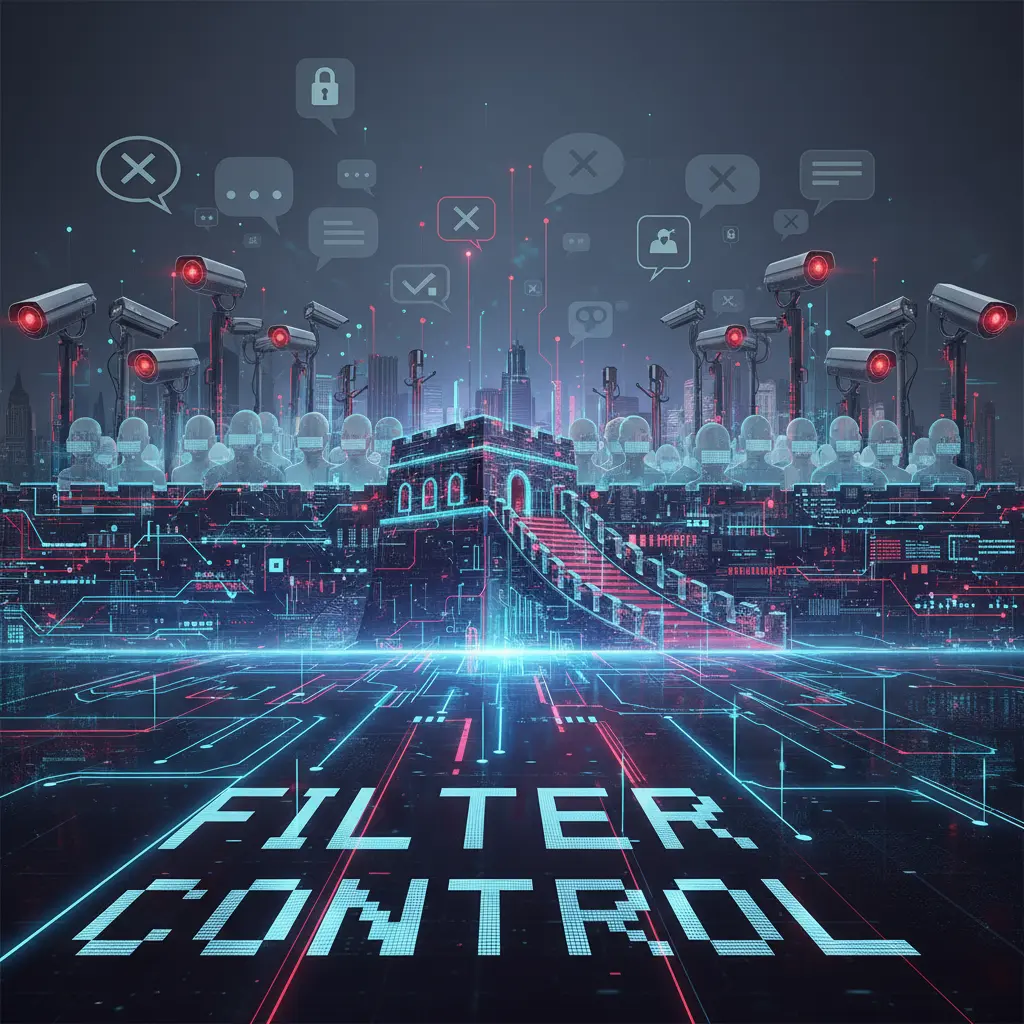 China’s digital censorship system representing online surveillance and control