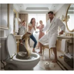 Cobra coiled inside hotel toilet bowl creating panic