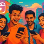 “Indian youth scrolling Instagram Reels, short-form video dominance.”