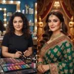 Makeup artist Nasim Irani transforming into Bollywood actress Kajol in a viral Instagram reel