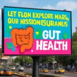 Chennai billboard with witty slogan promoting gut health featuring a Mars and Uranus pun
