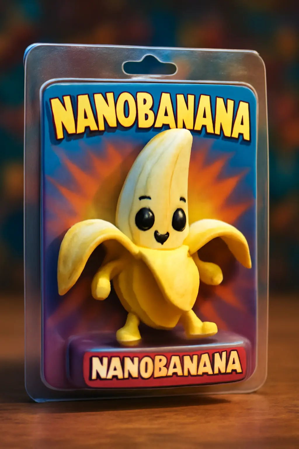 “Nano Banana 3D avatar figurine with toy box packaging.”