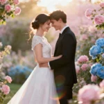 Romantic 8K AI couple portrait created using ChatGPT and Gemini AI photo editing prompt