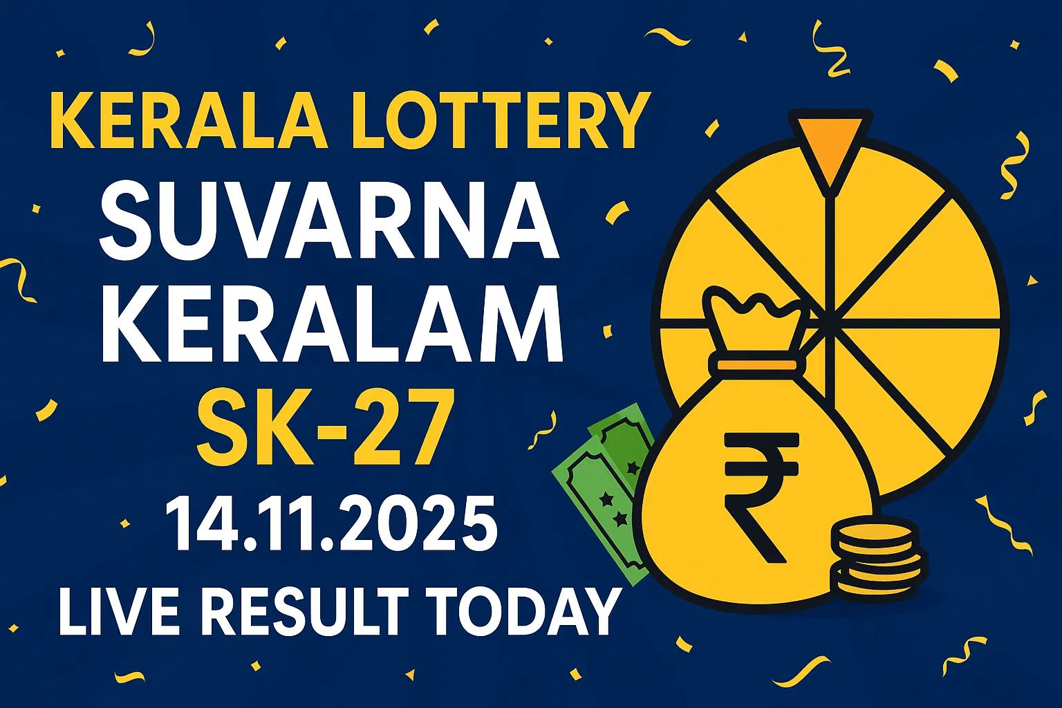 Kerala Lottery Suvarna Keralam SK-27 Live Result Today 14.11.2025