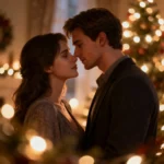 Qwen AI Photo Editing Prompts Copy-Paste to Create Romantic Ultra-Realistic Couple Portraits Ultra-realistic romantic couple portrait with warm cinematic lighting and festive glow.